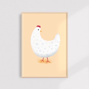 Chicken Print, Hen Prints, Chickens Print, Kids Prints, Kids Room Prints, Bird Print, Nursery Print, Nursery Prints, Nursery Decor