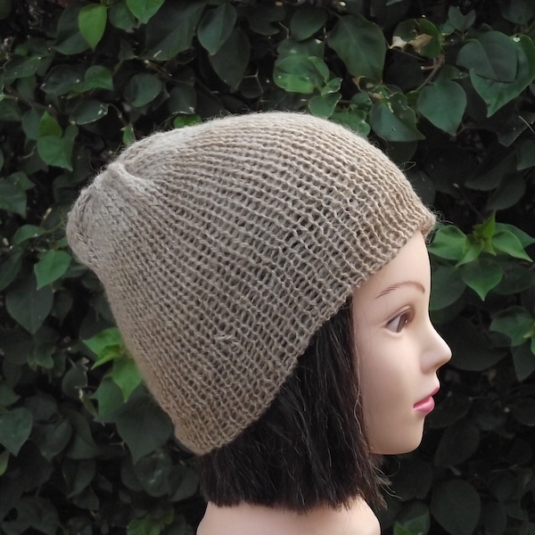 Alpaca Fisherman Beanie - Hat -100% alpaca, totally hand made