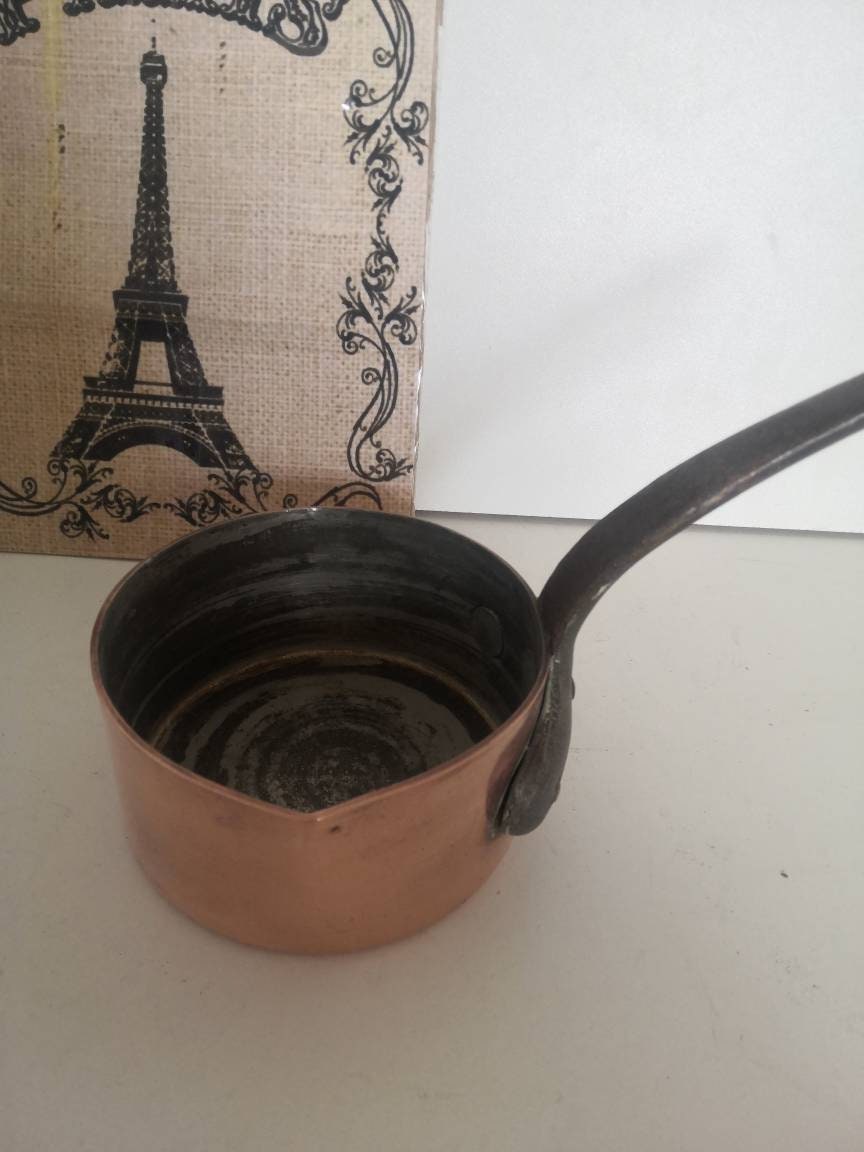 Français Casserole en Cuivre Vintage Cuivre