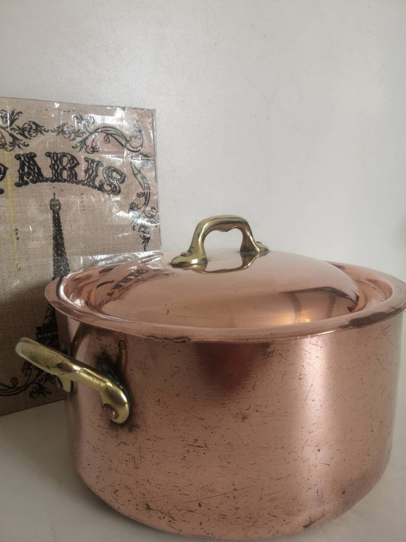 Casserole en cuivre avec couvercle en cuivre fabriqué en Etsy