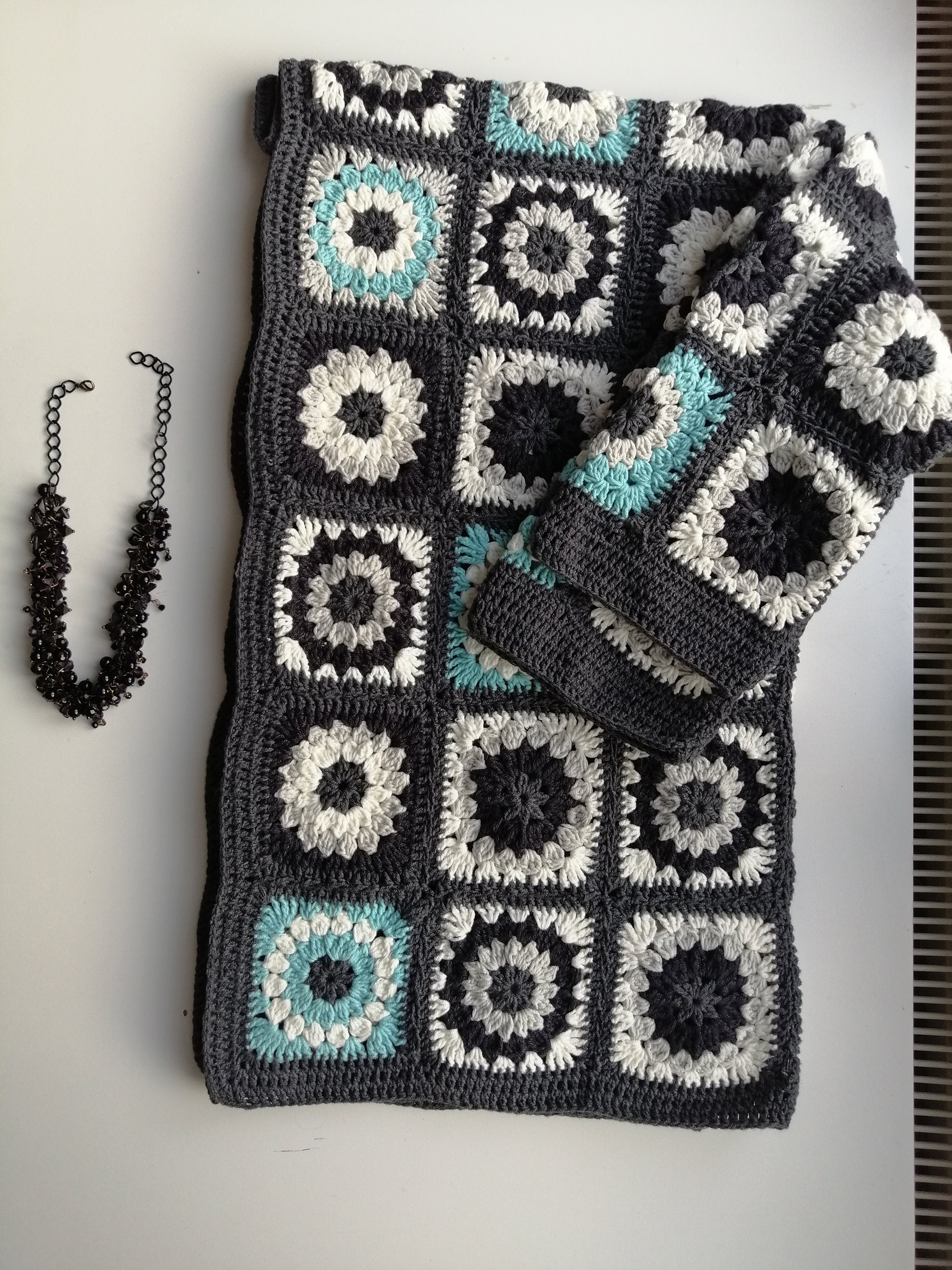 Granny Square Crochet Cardigan Handmade Patchwork Coat Etsy UK