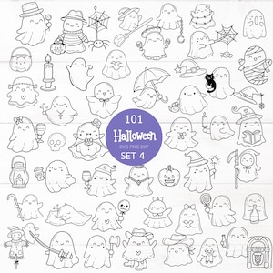 101 Halloween Pumpkin Bundle Svg Ghost Cut file Pumpkins Laser Halloween svg Halloween Clipart svg dxf png for cricut