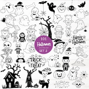 101 Halloween pompoen bundel Svg Ghost Cut bestand pompoenen Laser Halloween svg Glowforge Halloween Clipart svg dxf png voor de cricut