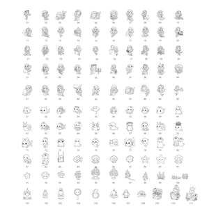 May include: A collection of 111 black and white illustrations of mermaids, sea creatures, and nautical elements. The designs include mermaids, fish, sea stars, coral, and treasure chests, perfect for crafting or design projects.