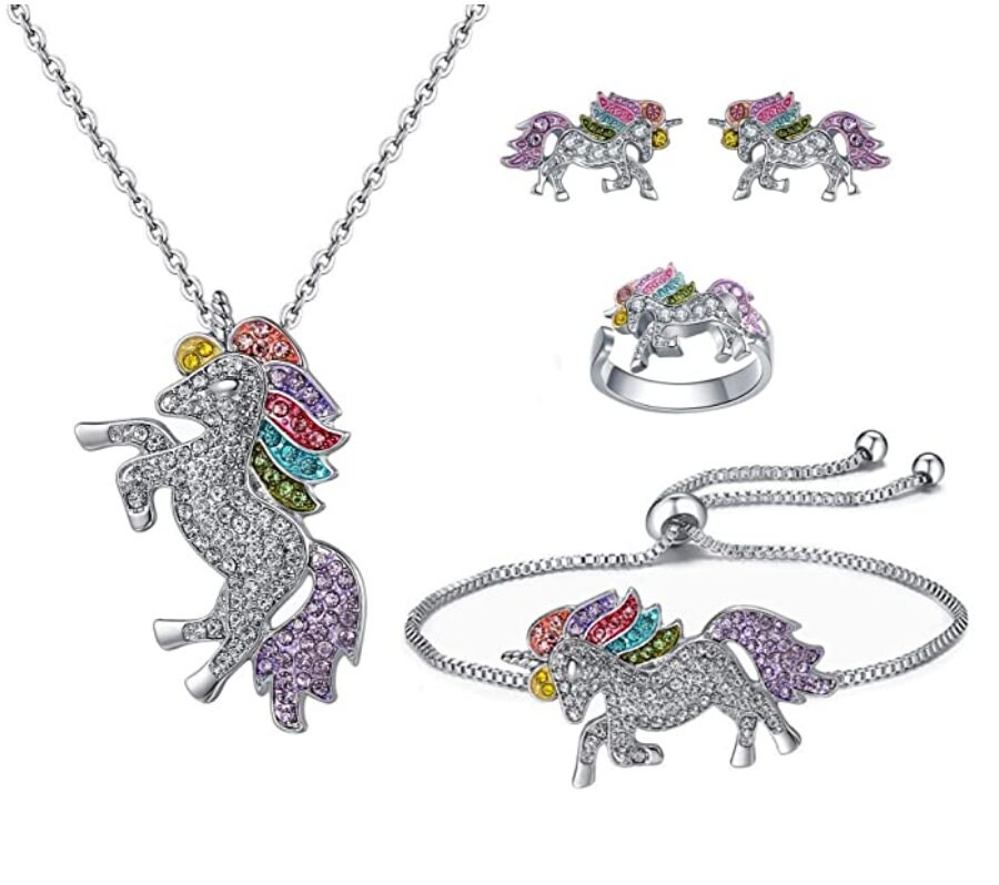 Unicorn Jewelry Gift Set 4 pc Etsy