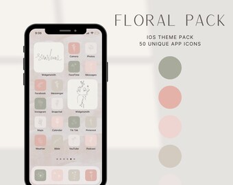 iOS App Icons | Floral Spring Aesthetic | Icons Bundle | iOS App Covers | iPhone