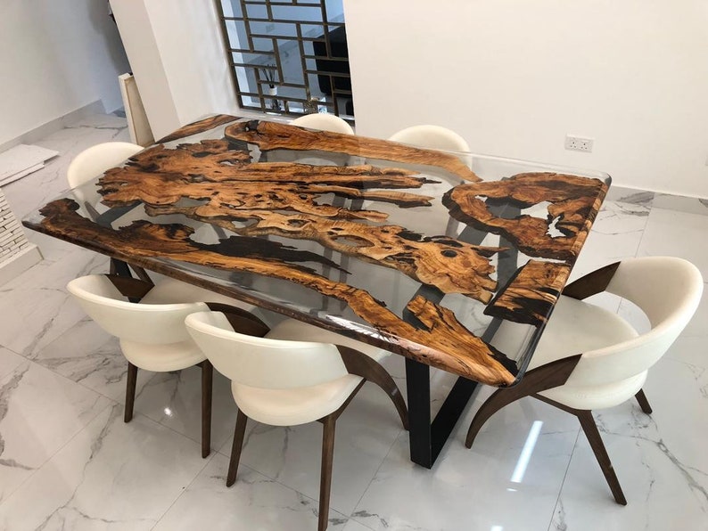 Epoxy Resin Wooden Dining Table