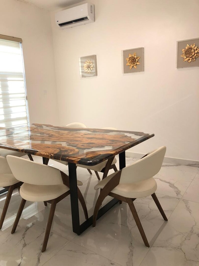 Epoxy Resin Wooden Dining Table