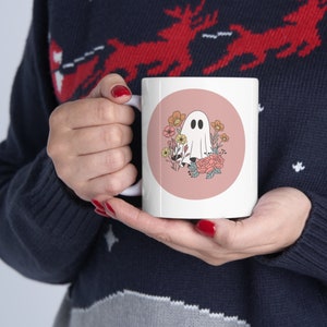 Halloween mug, cute ghost mug,