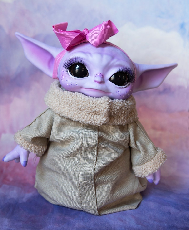 Purple Sweetheart Baby Yoda Doll PRE ORDER Etsy