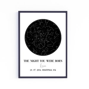 Custom Star Map, The Night You Were Born, The Night We Became Mr & Mrs, The Night We Met, Personalised Gift