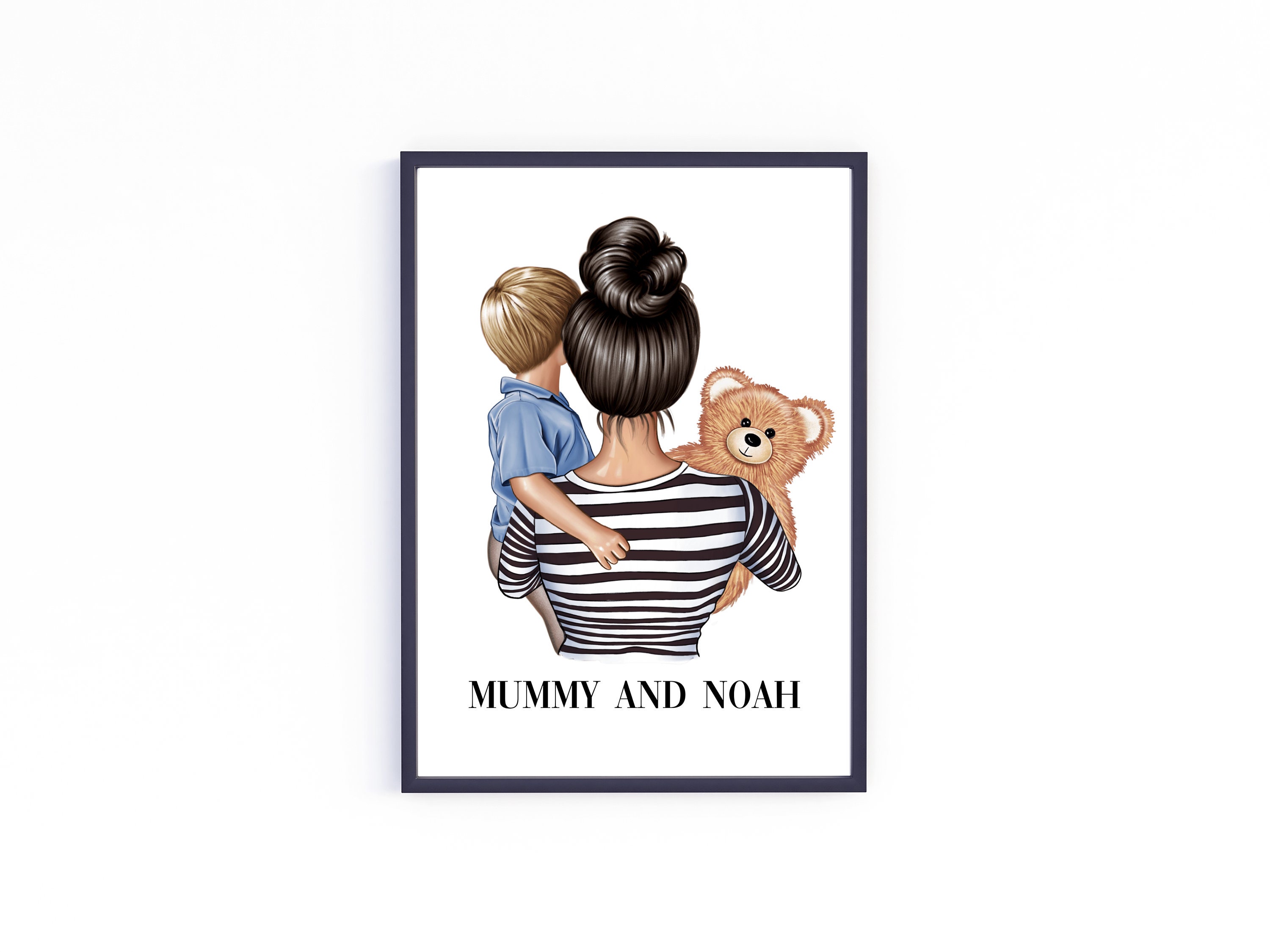 Mother and Son Print Baby Toddler Child Mother and Child - Etsy UK