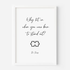 Autism Print, Autism Awareness