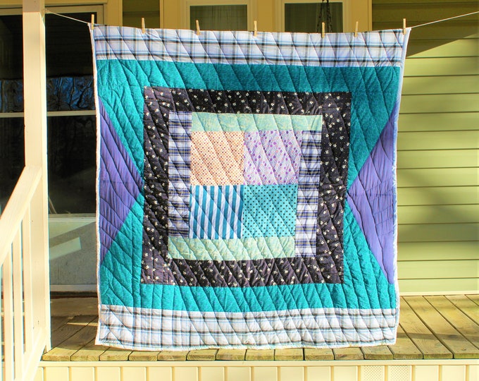 Handsewn Quilt, Quilted Wall Hanging, Quilt Top, Handstitched Quilt
