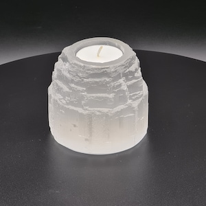 Selenite Crystal - Tea Light Holder Mountain - Candle Holder, Healing Crystal, Christmas gift