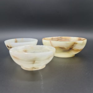 Onyx Kristallschale, Himalaya Onyx, Marmorschale, Geschnitzter Stein, Wohnkultur, Muttertagsgeschenk