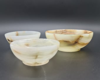 Onyxkristallen kom, Himalaya onyx, marmeren kom, gebeeldhouwde steen, woondecoratie, Moederdagcadeau