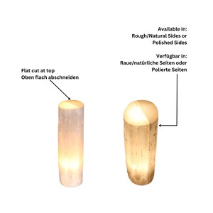 Selenitlampa - Cylinder, Lugnande Kristallbordslampa, Heminredning bild 10