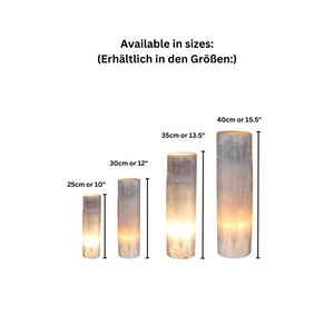 Selenitlampa - Cylinder, Lugnande Kristallbordslampa, Heminredning bild 9