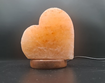 Himalayan USB Colour Changing Heart Lamp, Handcrafted, Home Decor, Christmas Day Gift