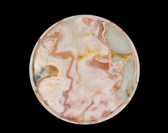 Onyxkristallen dienblad - rond 12 inch, groene onyx, handgemaakt, woondecoratie, kerstcadeau
