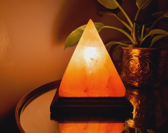 Himalayan Salt Lamp 2 - 3kg - Pyramid, Crystal healing pyramid lamp, alternate decor, home decor, father's day gift