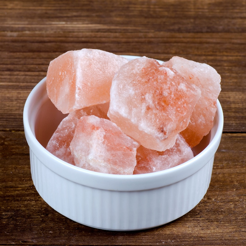 Natural Himalayan Pink Rock Crystal Salt Chunks Health Spa Etsy
