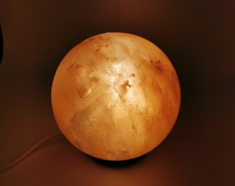 Himalayan Salt Lamp - Sphere, Moon lamp, Gift for space lovers, Home decor, Mother's day gift