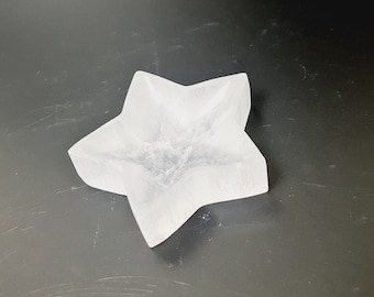 Tigela de Selenita Estrelada para Energizar: Prato de Cristal para Cura Energética