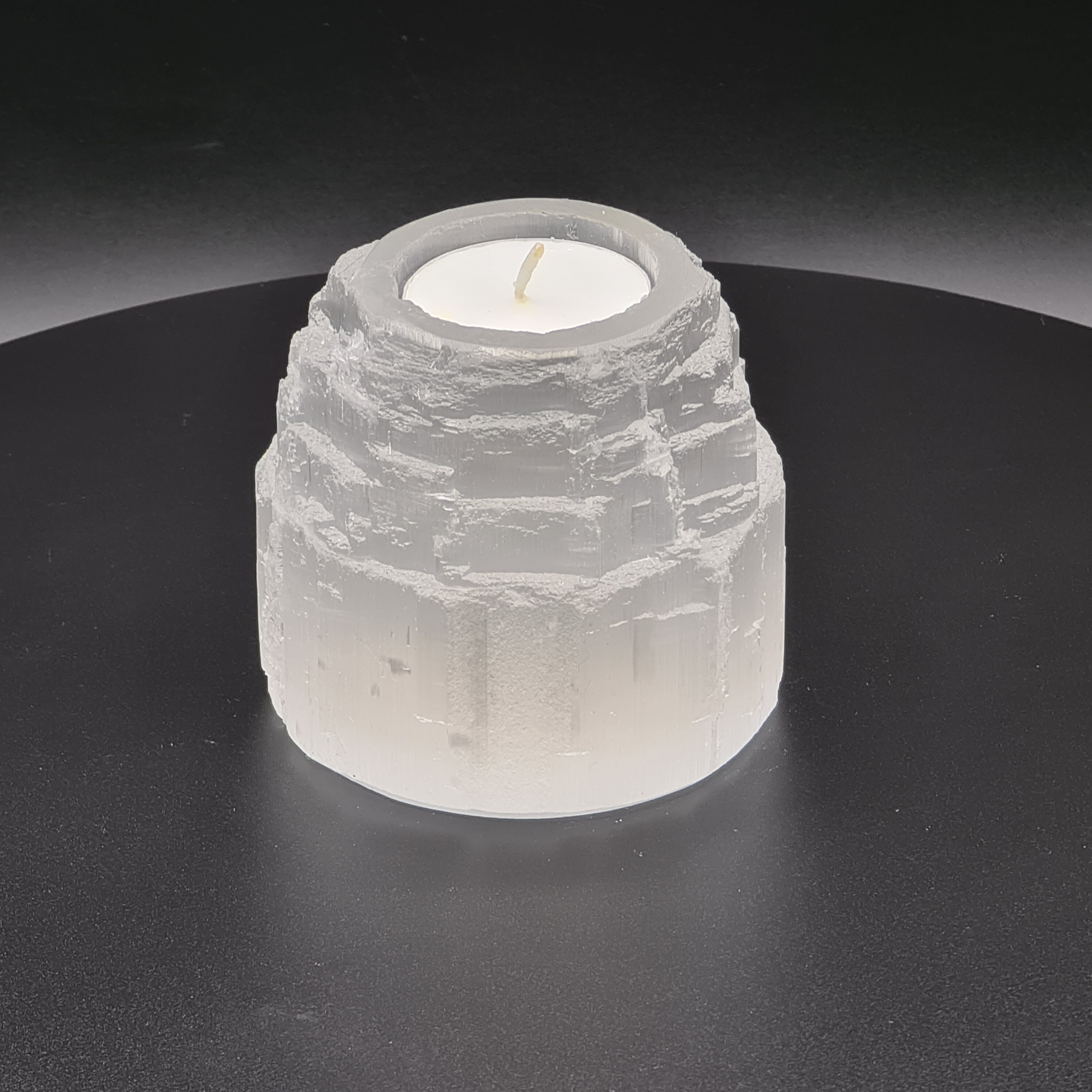 Selenite Candle Holders Selenite Candle Holders
