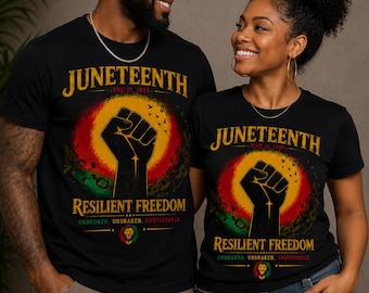 ジューンティーンスTシャツ（男性用・女性用）、黒人経営、ジューンティーンスTシャツ、ジューンティーンスTシャツ、1865年ジューンティーンス、不屈の自由、ジューンティーンス2026