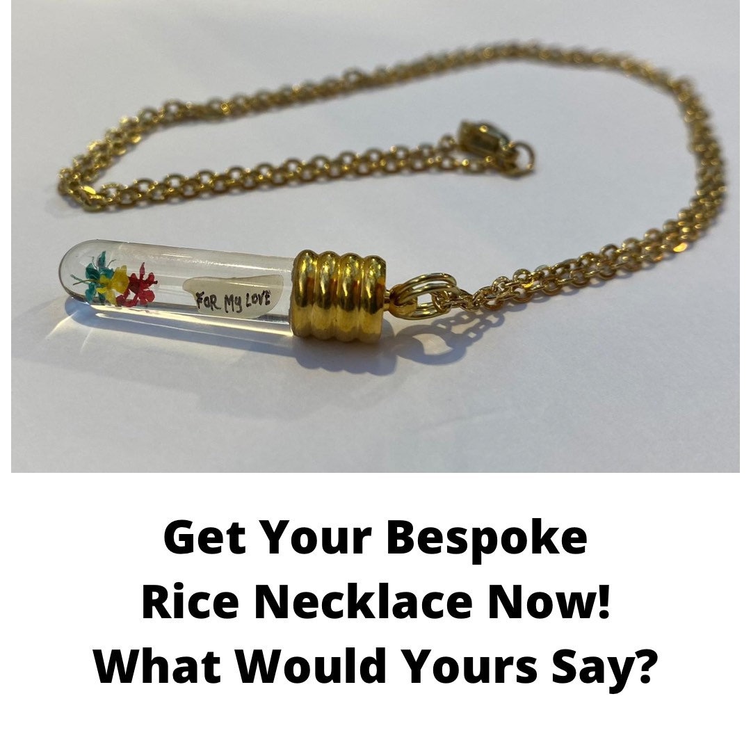Personalised Message on A Grain of Rice - Etsy