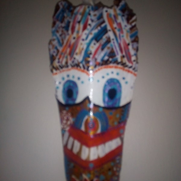 Hand painted palm frawn mask for sale