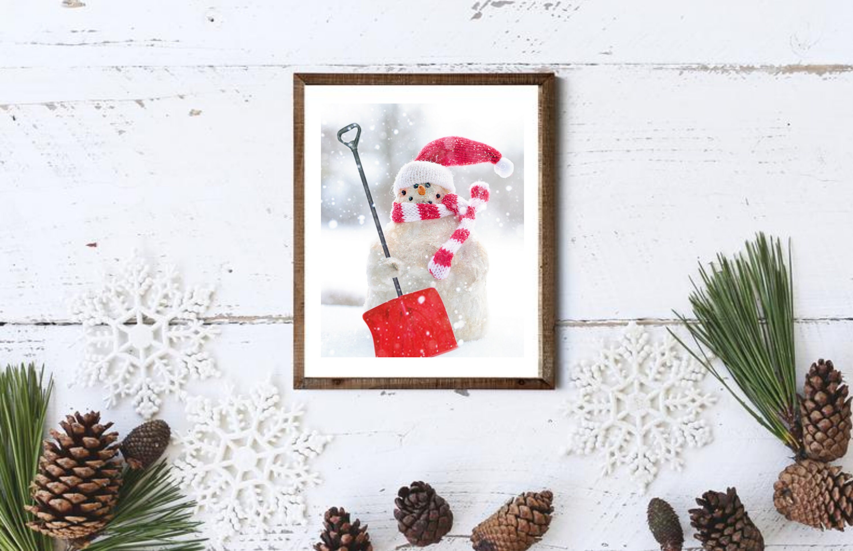 Snowman Printable Wall Art Christmas Decor Holiday | Etsy