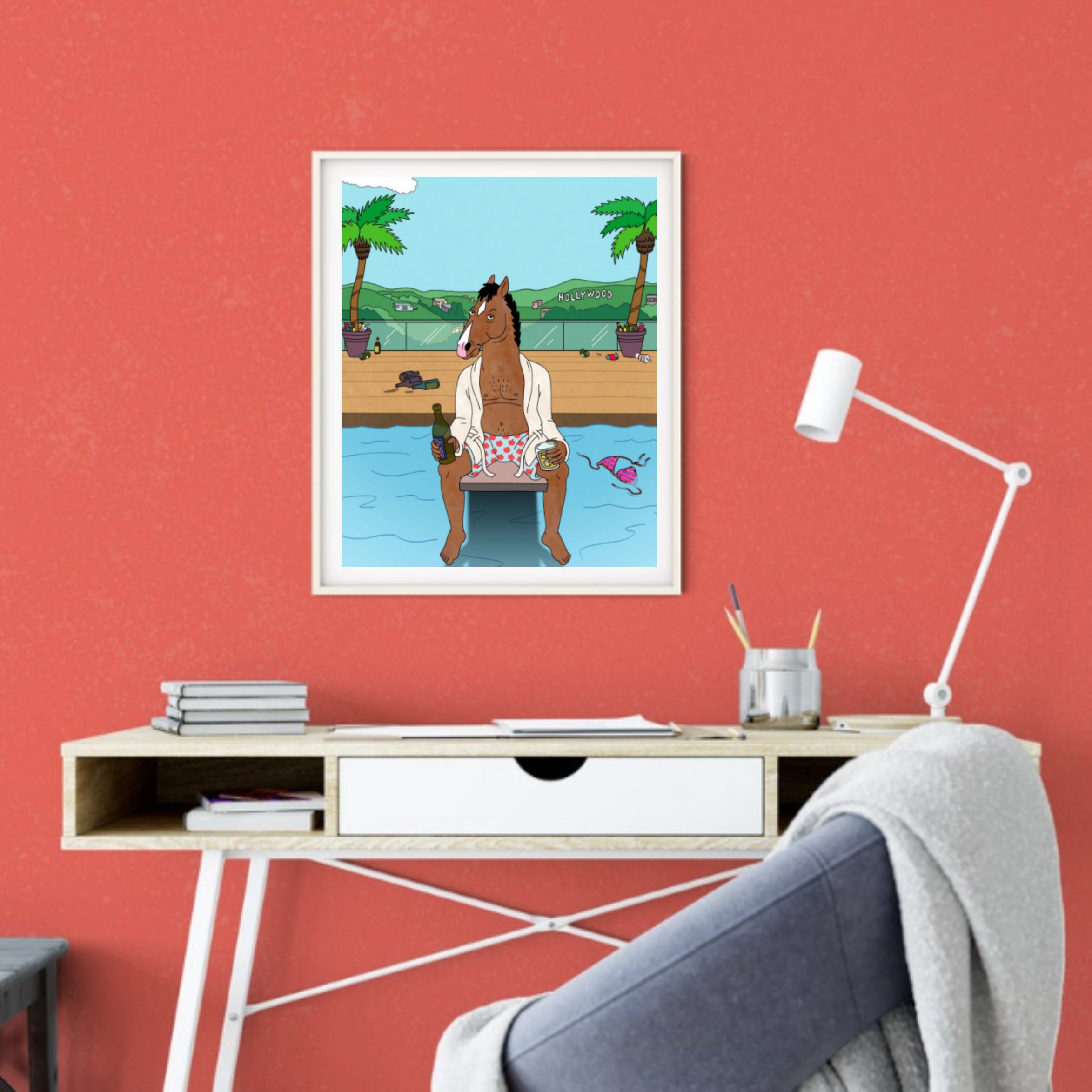 BoJack Horseman en casa printable wall art BoJack Horseman Etsy