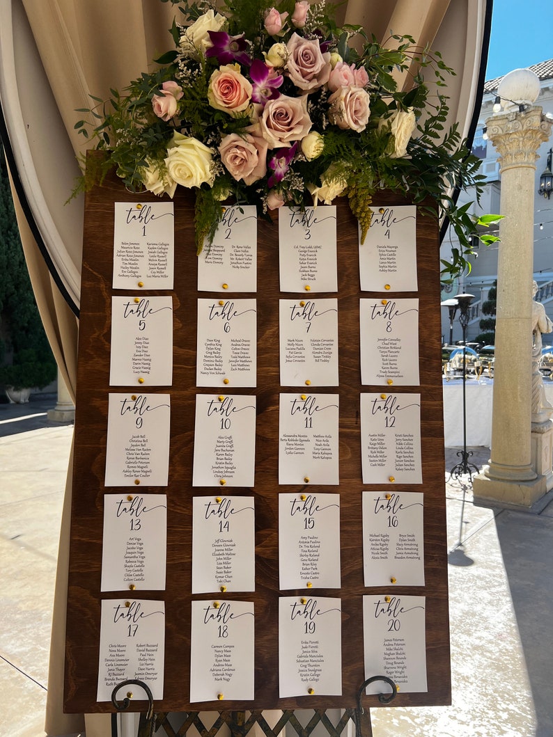 Wooden Wedding Seating Chart Customized Etsy
