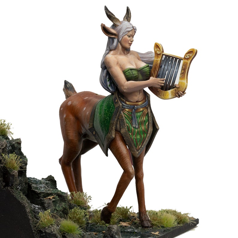 Centaur Bard Woman Lyre Centauress Dnd Miniature Ancient Greek Mythological Creature image 1