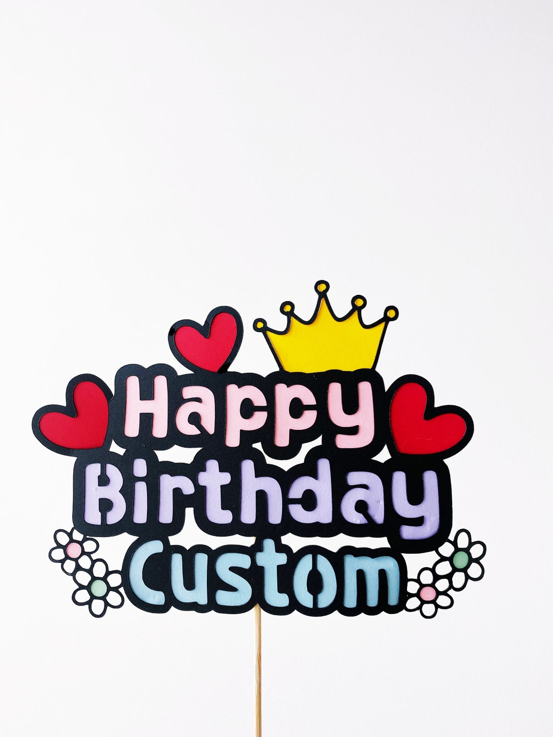 Happy Birthday Cake Topper, Birthday Cake Topper, Party Cake Topper