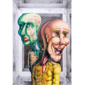 Original Pencil Drawing, Two eggs