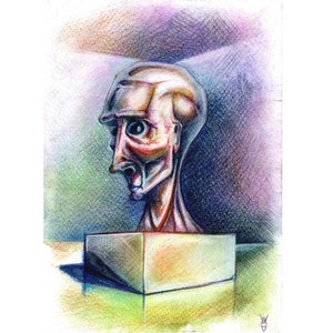 Original Pencil Drawing, Portrait VII.