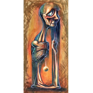 Zamrożona plastyczność, Oryginalny obraz olejny, Malarstwo surrealistyczne, Sztuka surrealistyczna
