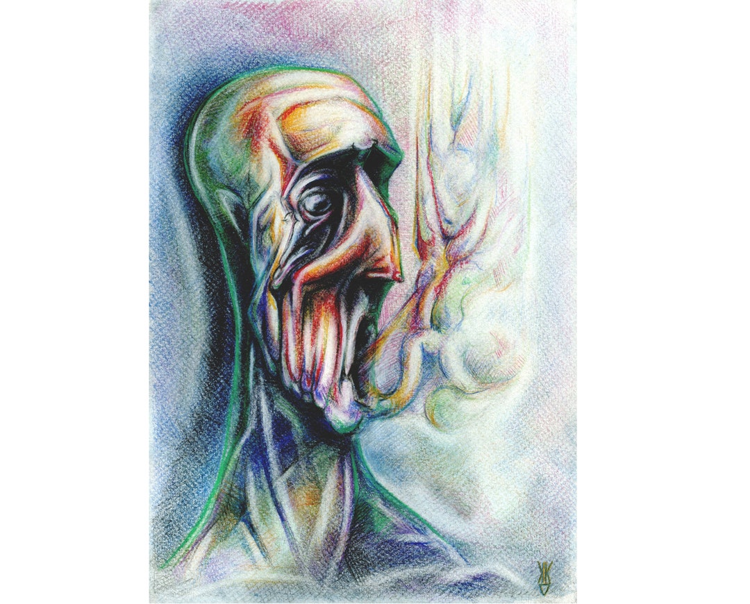 Original Pencil Drawing, Fog Etsy