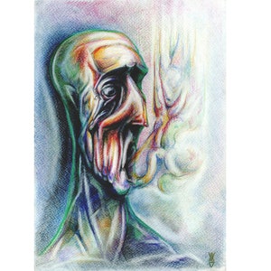 Original Pencil Drawing, Fog