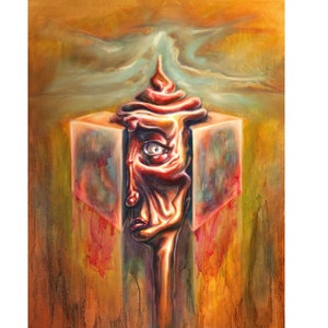 42 g, Pintura al óleo original, Pintura surrealista, Arte surrealista