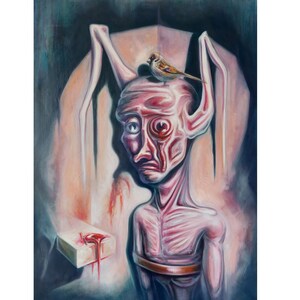 Blind spot, Original Oil Painting, Hand Made, Surreal Painting, Surreal Art