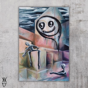 Urban - original oil painting by Kovacs K. David, surreal painting, surreal art, extremely unique artwork, surrealism