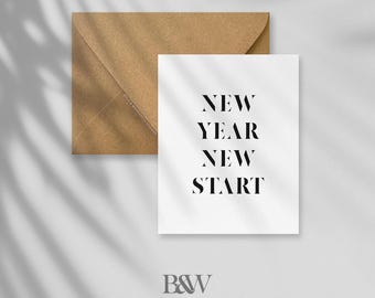 New Year New Start Greeting Card, fresh beginning