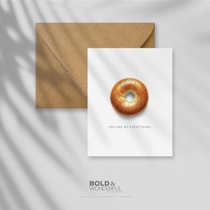Jij bent mijn alles - wenskaart, jubileum, speciale gelegenheid, ik hou van jou, mijn alles, cadeau voor hem, cadeau voor haar, alles bagel