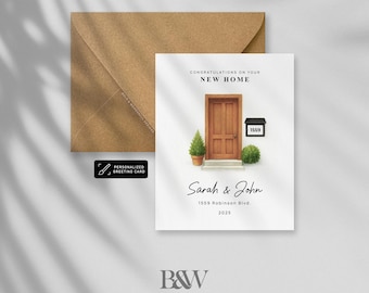 Personalized New Home Greeting Card: Housewarming Gift