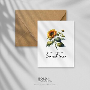 Sunflower Postcard Set 4 Postcards 130 Thck Cardstock | Etsy